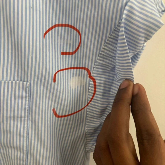 ZARA Shirt Dress Mini beach Striped Button Down 
Coastal resort wear Nautical L - Picture 7 of 7
